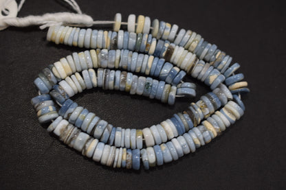 Natural Denim Opal Tyre Shape Beads , Sold By Strand ,  7 - 8 mm , 16" ,  19573