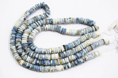Natural Denim Opal Tyre Shape Beads , Sold By Strand ,  7 - 8 mm , 16" ,  19573