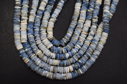 Natural Denim Opal Tyre Shape Beads , Sold By Strand , 5 - 6 mm , 16" ,  19574