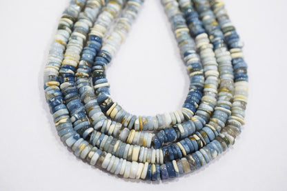 Natural Denim Opal Tyre Shape Beads , Sold By Strand , 5 - 6 mm , 16" ,  19574