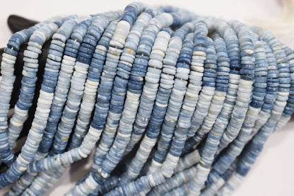 Natural Denim Opal Tyre Shape Beads , Sold By Strand , 6 - 7 mm , 16" ,  19576