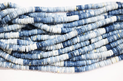 Natural Denim Opal Tyre Shape Beads , Sold By Strand , 7 - 8 mm , 16" ,  19579