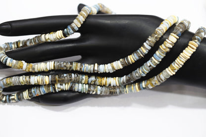 Natural Denim Opal Tyre Shape Beads , Sold By Strand , 5.50 - 6.50 mm , 16" ,  19581