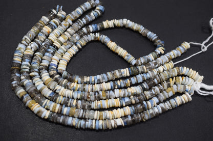 Natural Denim Opal Tyre Shape Beads , Sold By Strand , 5.50 - 6.50 mm , 16" ,  19581