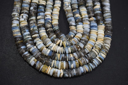 Natural Denim Opal Tyre Shape Beads , Sold By Strand , 5.50 - 6.50 mm , 16" ,  19581