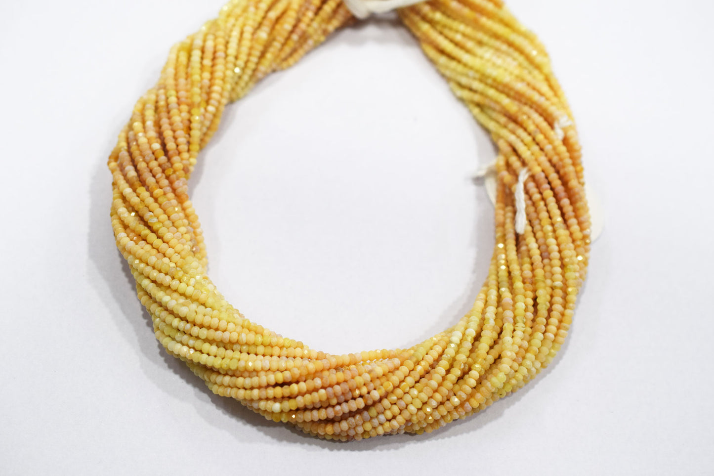 Shaded Yellow Opal Rondelle Beads , Sold By Strand , 2.25 - 2.50 mm , 13" , 19584