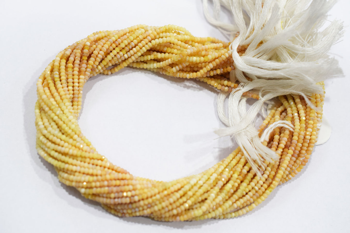 Shaded Yellow Opal Rondelle Beads , Sold By Strand , 2.25 - 2.50 mm , 13" , 19584
