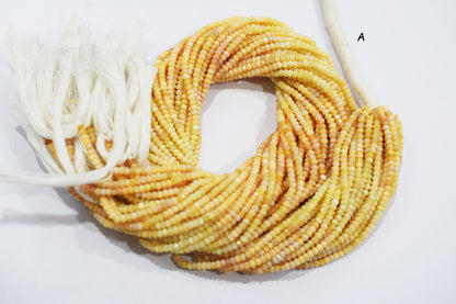Shaded Yellow Opal Rondelle Beads , Sold By Strand , 2.25 - 2.50 mm , 13" , 19584