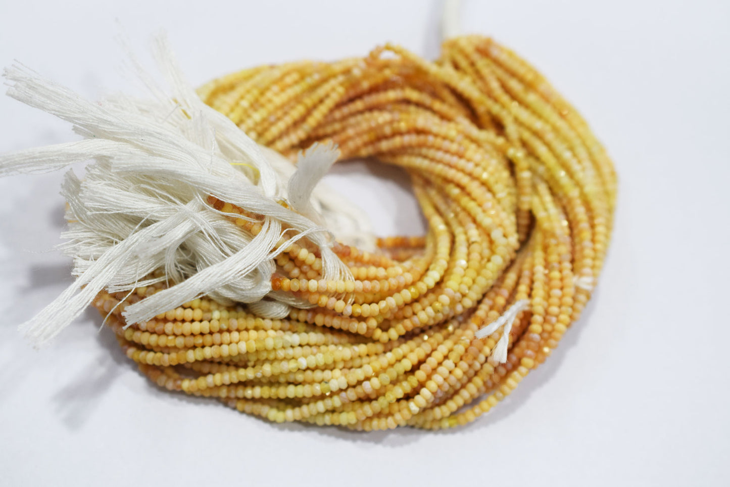 Shaded Yellow Opal Rondelle Beads , Sold By Strand , 2.25 - 2.50 mm , 13" , 19584