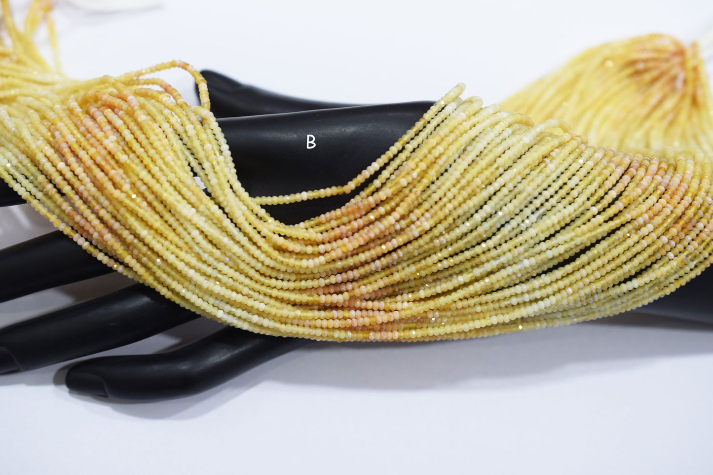 Shaded Yellow Opal Rondelle Beads , Sold By Strand , 2.25 - 2.50 mm , 13" , 19584