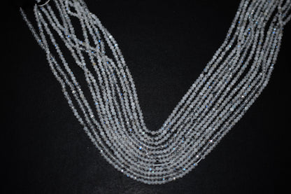 Moss Rainbow Moonstone Faceted Beads , Sold By Strand , 3.00 mm , 13 inches , 19593