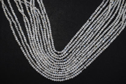 Moss Rainbow Moonstone Faceted Beads , Sold By Strand , 3.00 mm , 13 inches , 19593