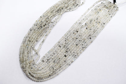 Moss Rainbow Moonstone Faceted Beads , Sold By Strand , 3.00 mm , 13 inches , 19593