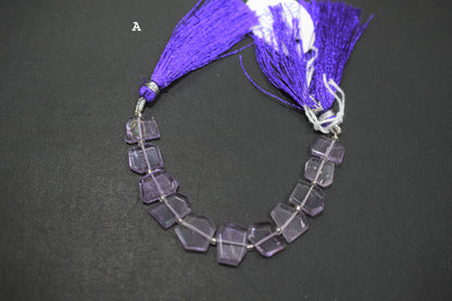 Natural Pink Amethyst Crown Cut Shape Briolettes , 7x9 - 11x15 mm , 7" , Sold By Strand , 19606