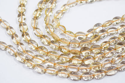 Natural Citrine Smooth Oval Shape Beads , Sold By Strand , 6x8-6x10 mm , 16" , 19721