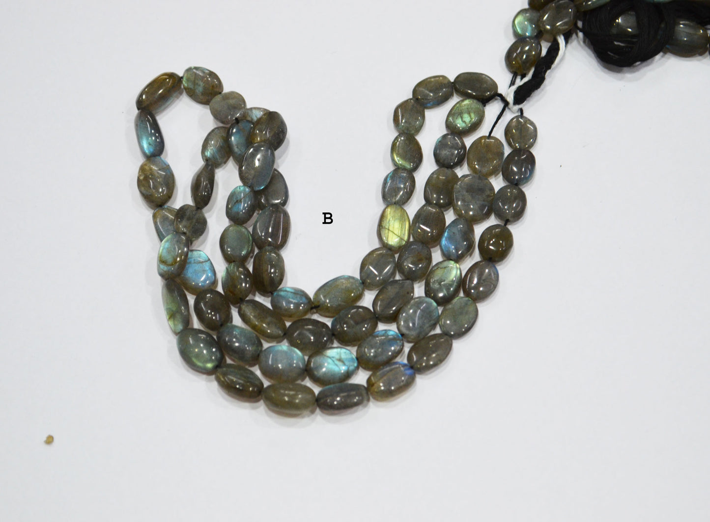 Natural Labradorite Oval Nuggets Shape Beads , Sold By Strand , 9x11-10x14 mm , 16" , 19730