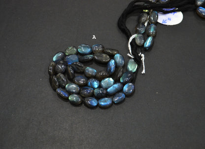 Natural Labradorite Oval Nuggets Shape Beads , Sold By Strand , 9x11-10x14 mm , 16" , 19730
