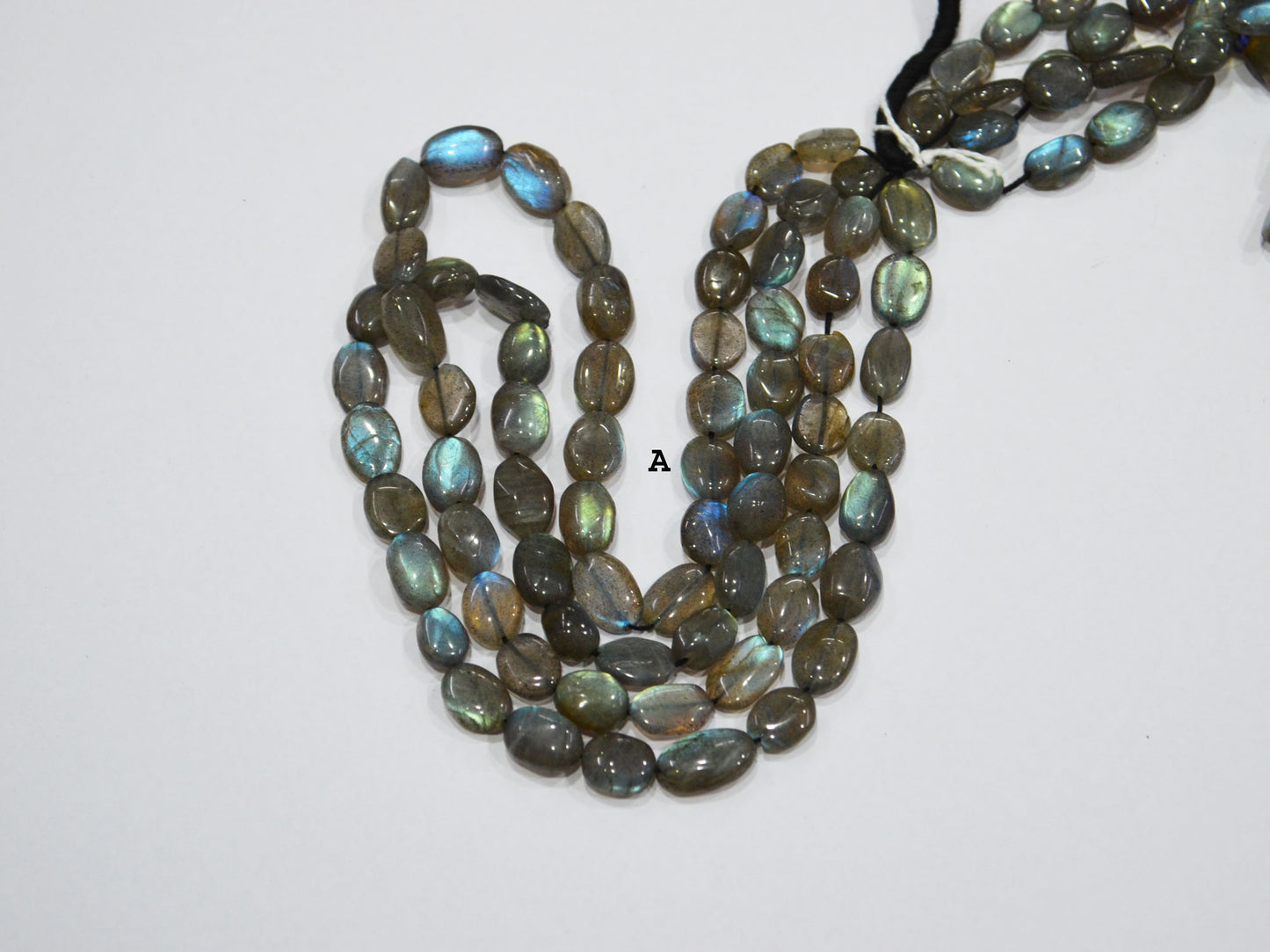 Natural Labradorite Oval Nuggets Shape Beads , Sold By Strand , 9x11-10x14 mm , 16" , 19730