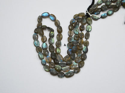 Natural Labradorite Oval Nuggets Shape Beads , Sold By Strand , 9x11-10x14 mm , 16" , 19730