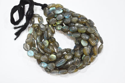 Natural Labradorite Oval Nuggets Shape Beads , Sold By Strand , 8x10 - 8x14  mm , 16" , 19734