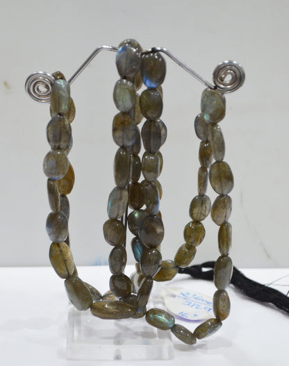 Natural Labradorite Oval Nuggets Shape Beads , Sold By Strand , 8x10 - 8x14  mm , 16" , 19734