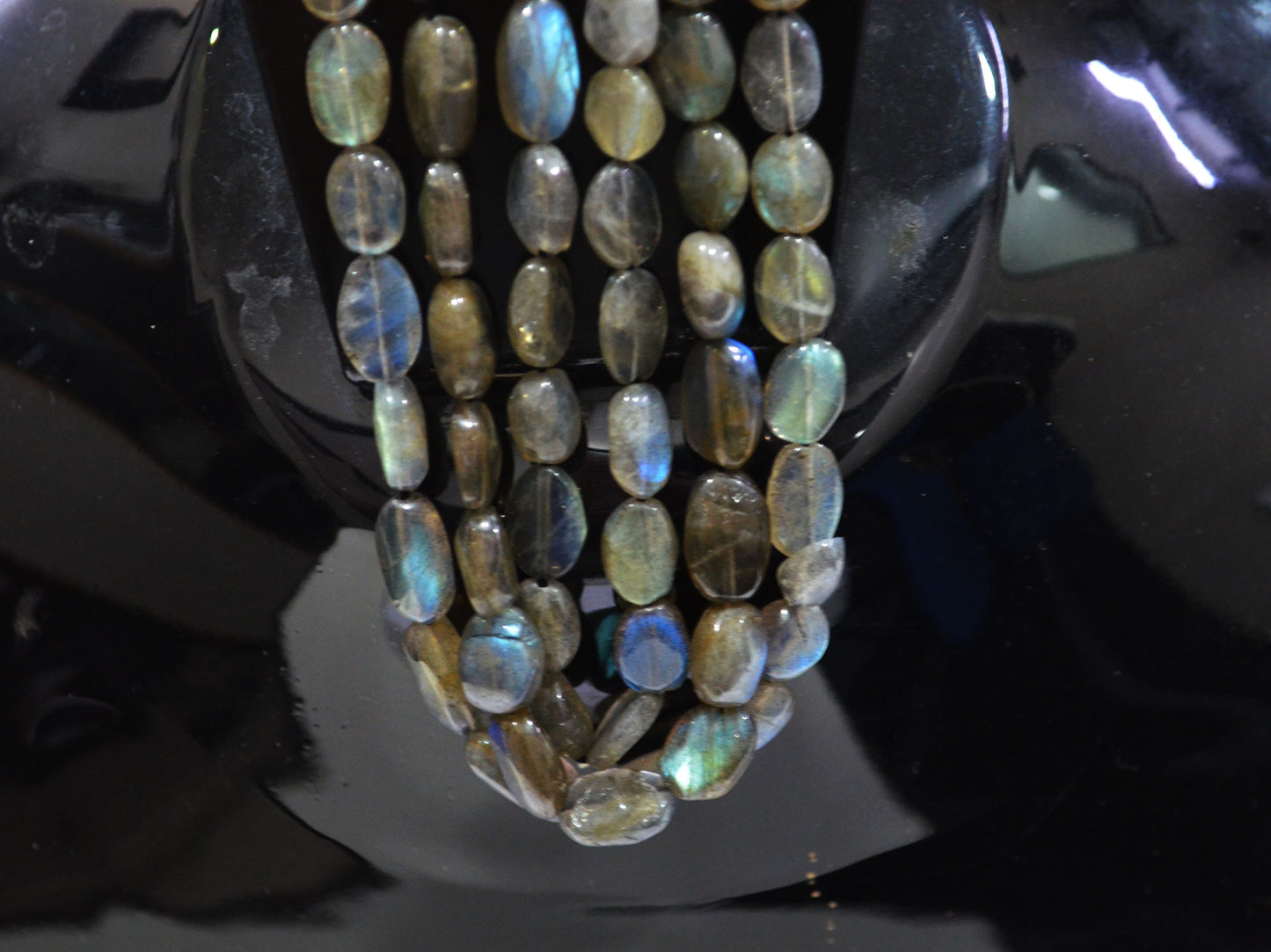 Natural Labradorite Oval Nuggets Shape Beads , Sold By Strand ,6x8 - 8x12  mm , 16" , 19735
