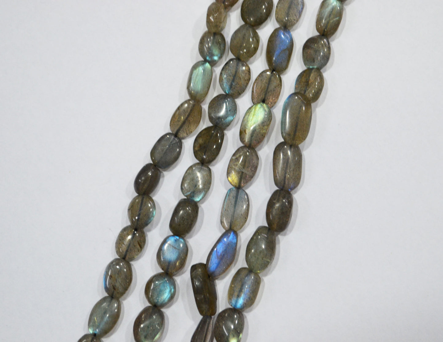 Natural Labradorite Oval Nuggets Shape Beads , Sold By Strand ,6x8 - 8x12  mm , 16" , 19735