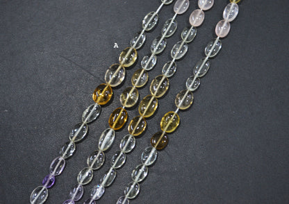 Multi Semi Precious Oval Nuggets Shape Beads , Sold By Strand ,  5x6 - 8x12 mm , 19741