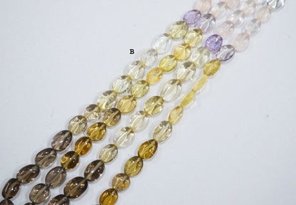 Multi Semi Precious Oval Nuggets Shape Beads , Sold By Strand ,  5x6 - 8x12 mm , 19741