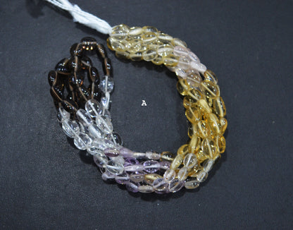 Multi Semi Precious Oval Nuggets Shape Beads , Sold By Strand ,  5x6 - 8x12 mm , 19741