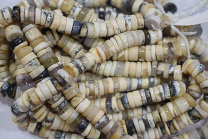Dendrite Opal Tyre Shape Beads , Sold By Strand , 8 mm, 16" , 17749