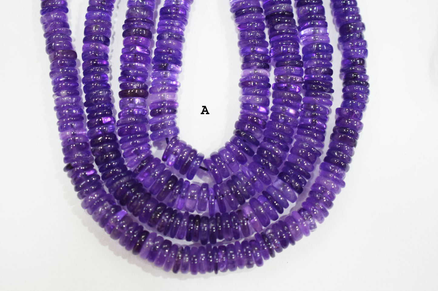 Amethyst Tyre Shape Beads , Sold By Strand , 6.50 - 9 mm, 16" , 19751