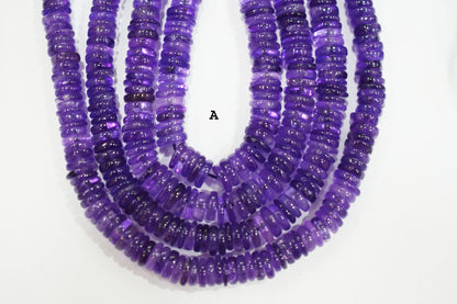 Amethyst Tyre Shape Beads , Sold By Strand , 6.50 - 9 mm, 16" , 19751