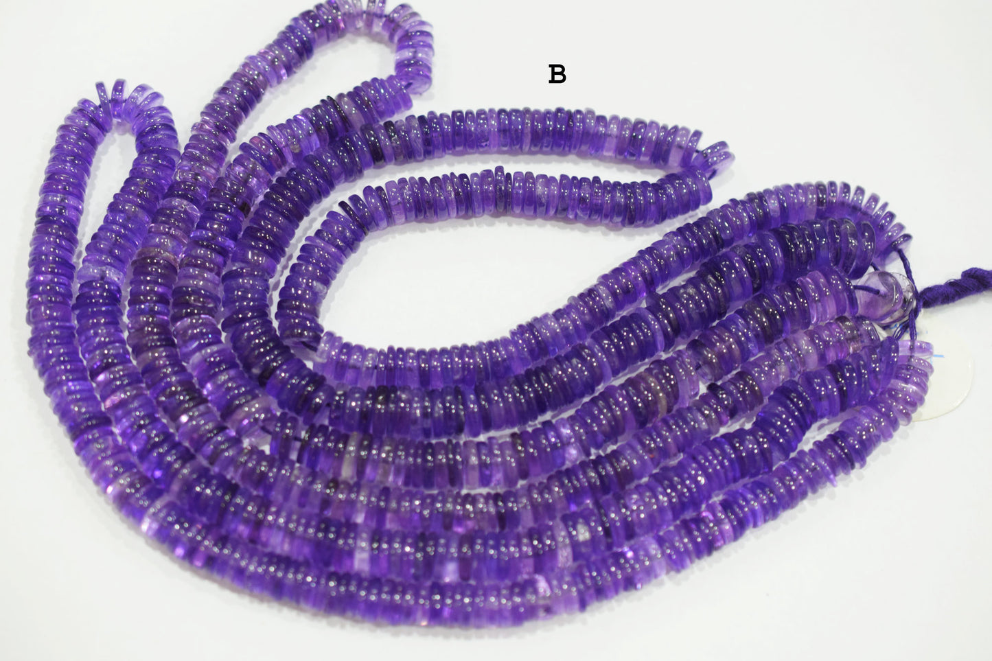 Amethyst Tyre Shape Beads , Sold By Strand , 6.50 - 9 mm, 16" , 19751