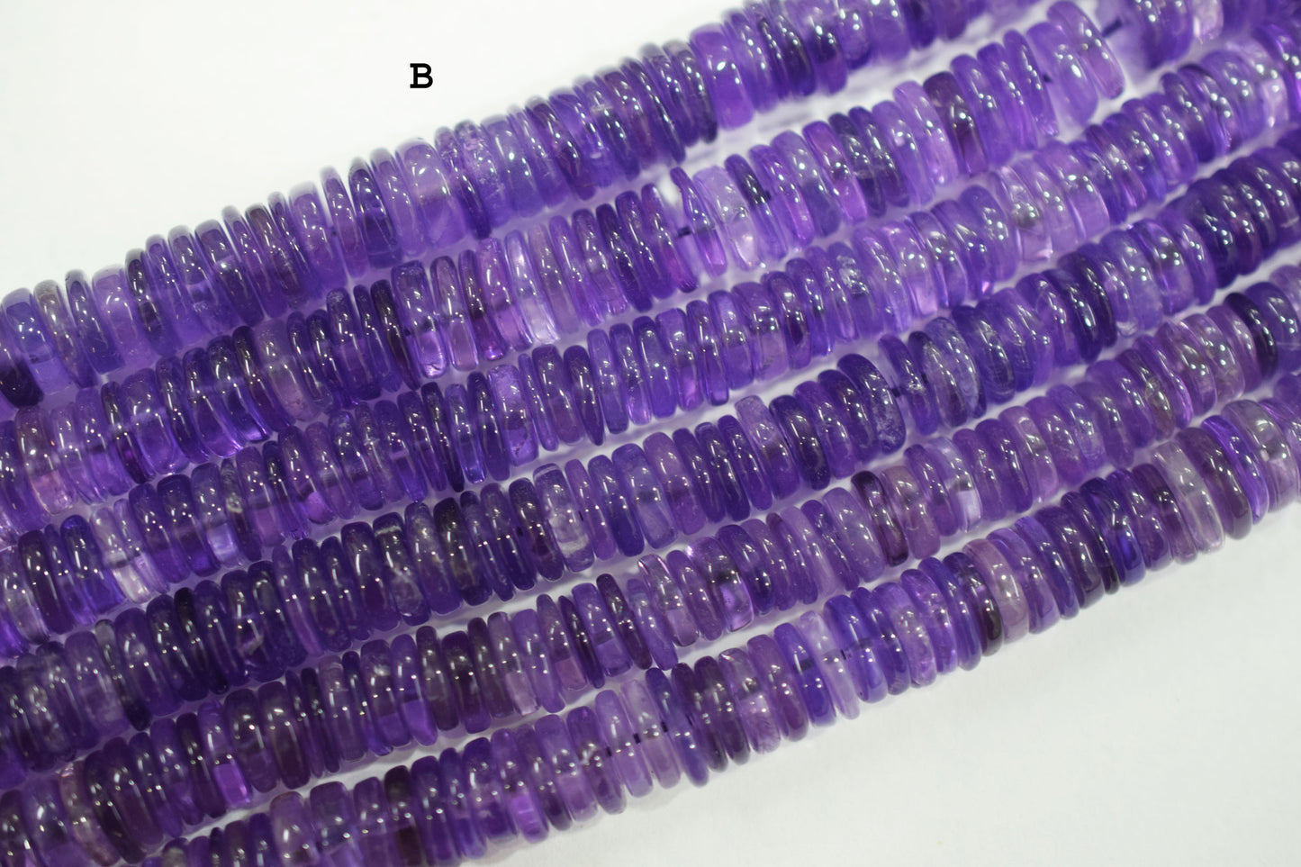 Amethyst Tyre Shape Beads , Sold By Strand , 6.50 - 9 mm, 16" , 19751