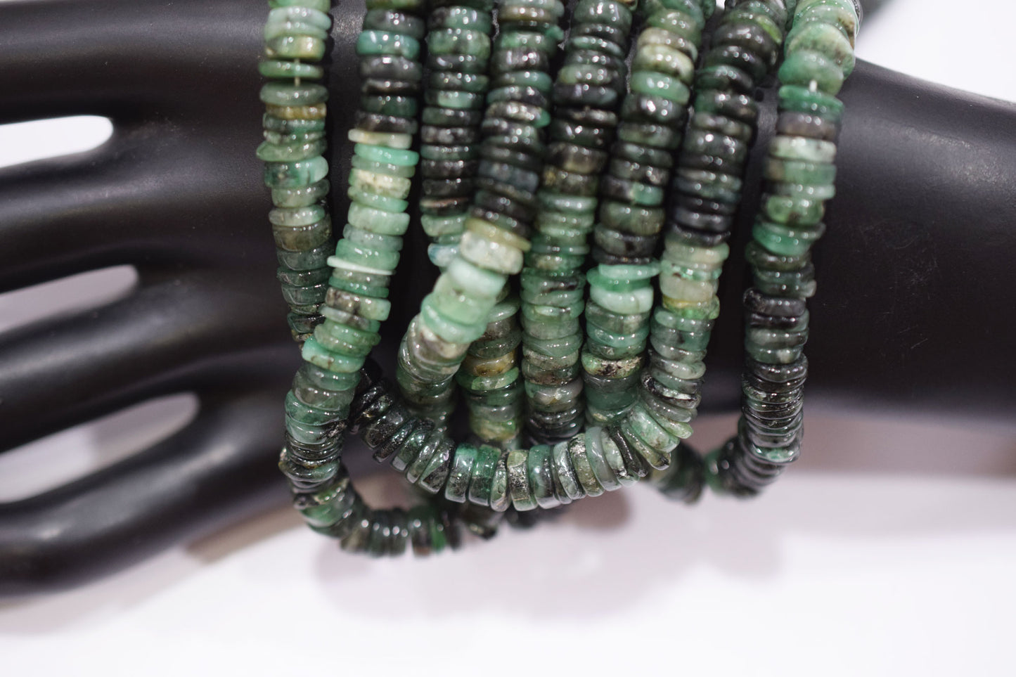 Sakota Emerald Tyre Shape Beads , Sold By Strand , 5.50 - 7 mm, 16" , 19753