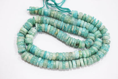 Natural Amazonite Tyre Shape Beads , Sold By Strand , 6 - 7 mm , 16" , 19761
