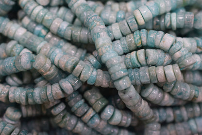Natural Amazonite Tyre Shape Beads , Sold By Strand , 6 - 7 mm , 16" , 19761