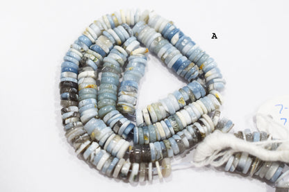 Natural Denim Opal Tyre Shape Beads , Sold By Strand , 7 - 9 mm , 16" ,  19767