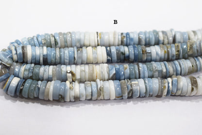 Natural Denim Opal Tyre Shape Beads , Sold By Strand , 7 - 9 mm , 16" ,  19767