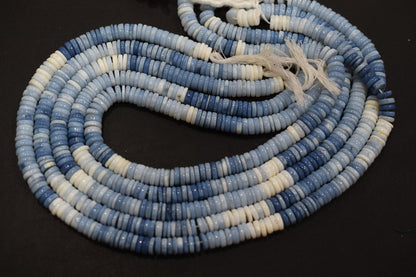 Natural Denim Opal Tyre Shape Beads , Sold By Strand , 7 - 7.50 mm , 16" , 19769