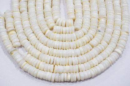 Natural White Opal Tyre Shape Beads , Sold By Strand , 7 - 8 mm , 16" , 19773