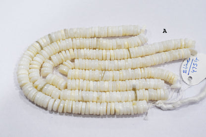 Natural White Opal Tyre Shape Beads , Sold By Strand , 8 - 9.50 mm , 16" , 19774
