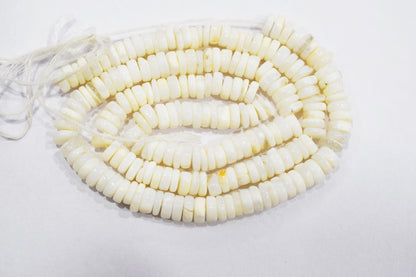 Natural White Opal Tyre Shape Beads , Sold By Strand , 5.50 - 7 mm , 16" , 19775