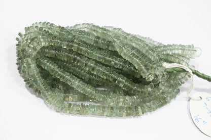 Natural Green Amethyst Tyre Shape Beads , Sold By Strand , 6 - 9 mm , 16" , 19779