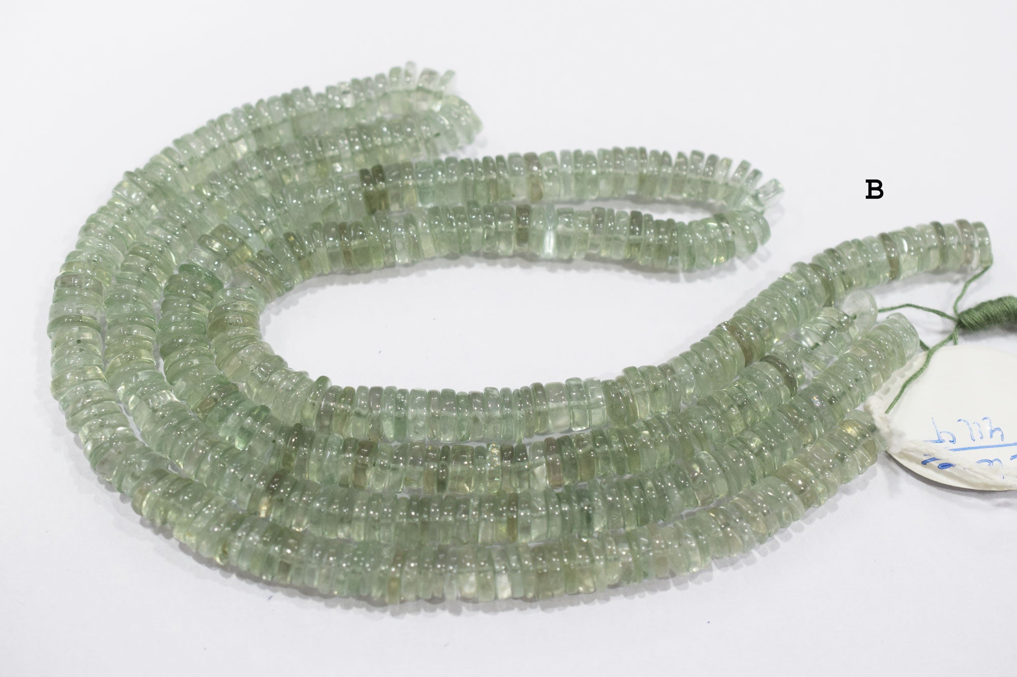Natural Green Amethyst Tyre Shape Beads , Sold By Strand , 6 - 9 mm , 16" , 19779
