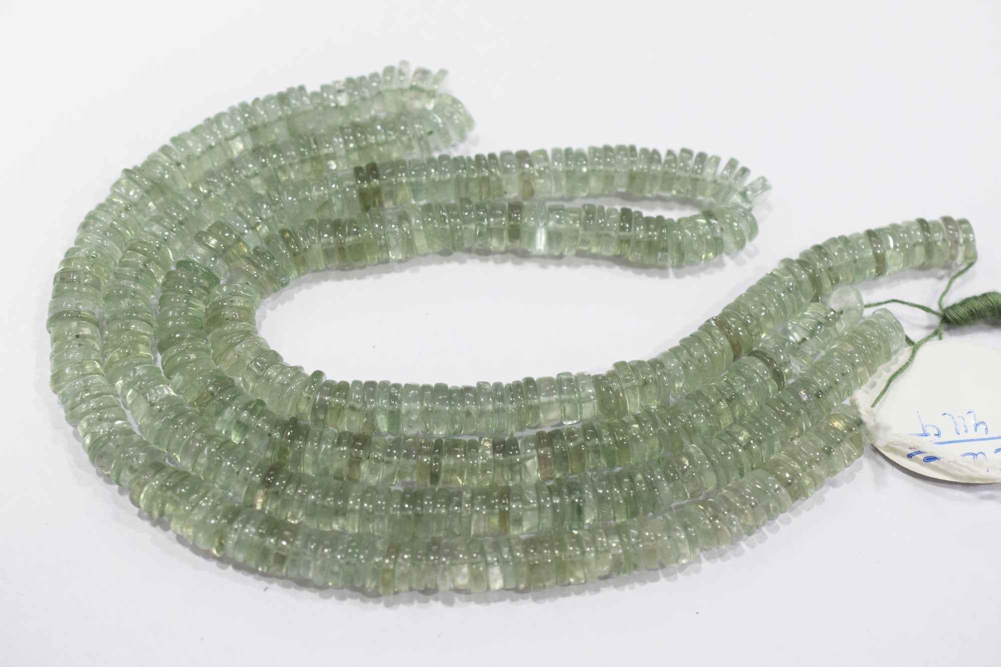 Natural Green Amethyst Tyre Shape Beads , Sold By Strand , 5.50 - 6 mm , 16" , 19780A