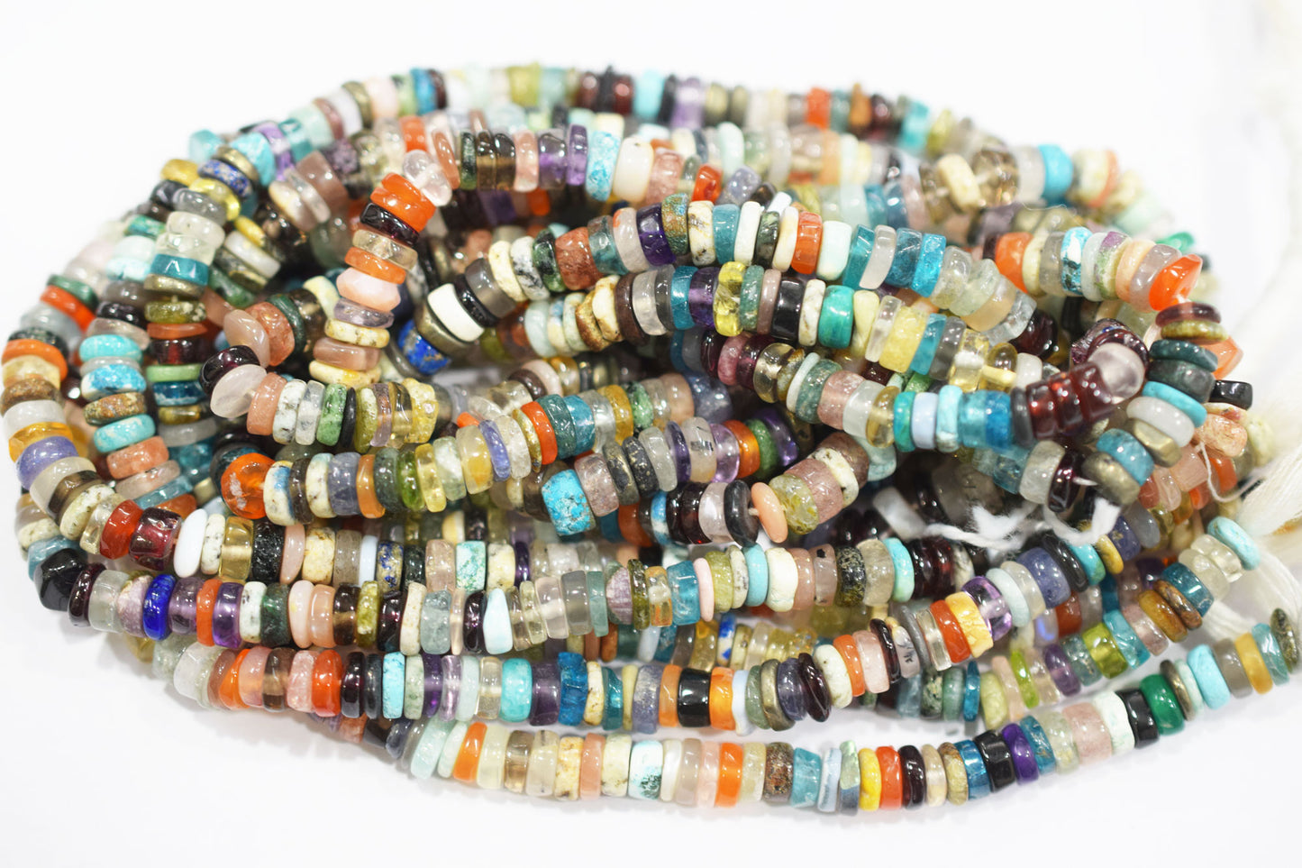 Multi Jungle Mix Tyre Shape Beads , Sold By Strand , 5.50 - 6.50 mm , 16" ,  19784