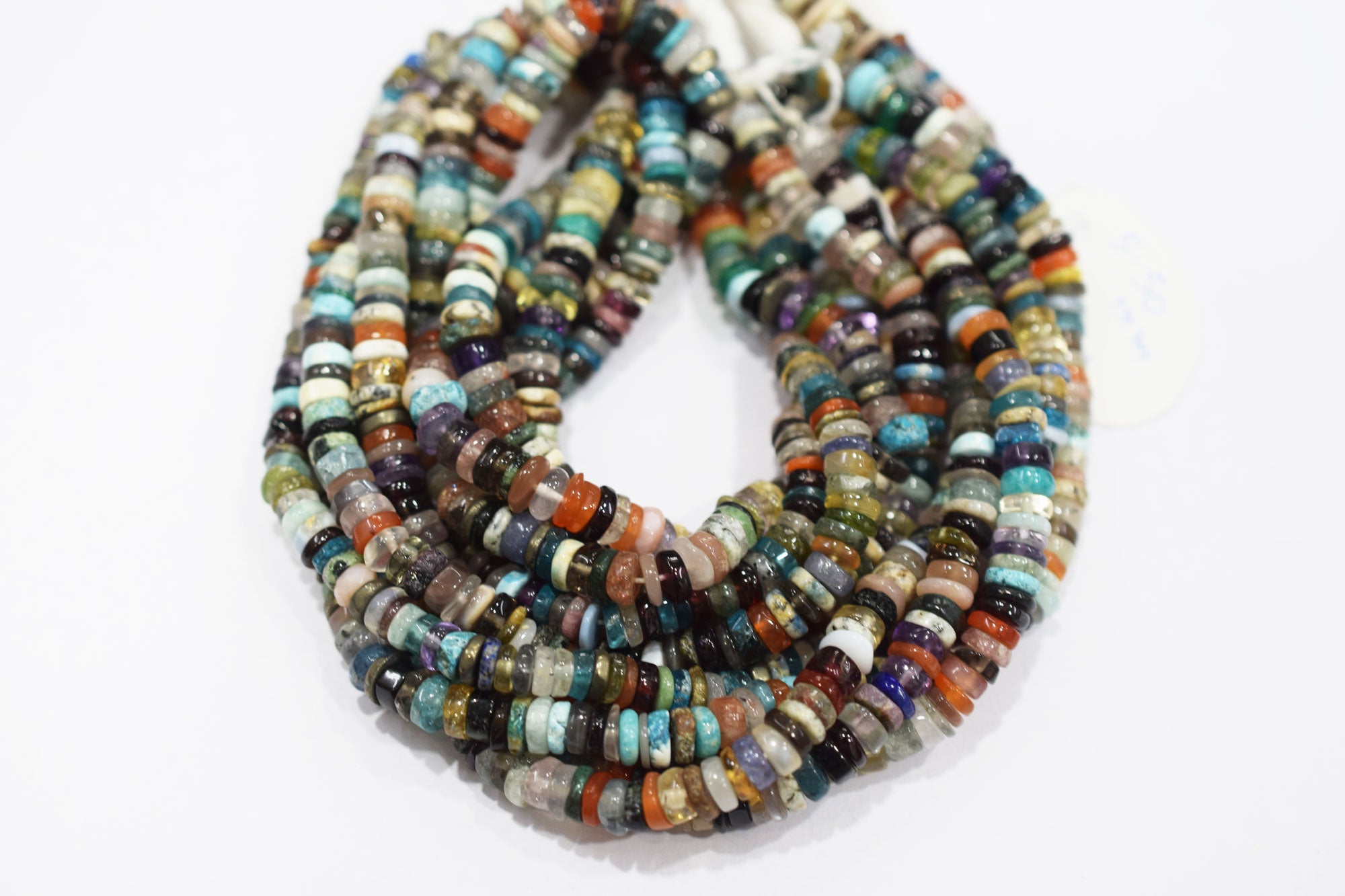 Multi Jungle Mix Tyre Shape Beads , Sold By Strand , 5.50 - 6.50 mm , 16" ,  19784
