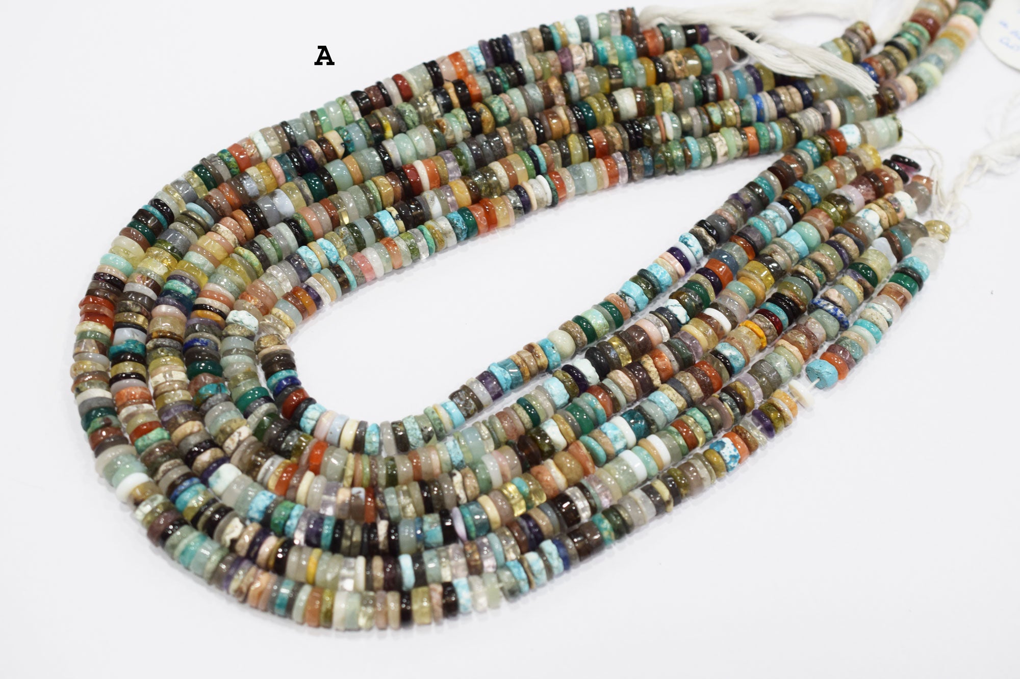Multi Jungle Mix Tyre Shape Beads , Sold By Strand , 7 - 10 mm , 16" ,  19785